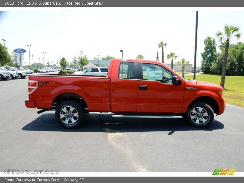 Race Red / Steel Gray 2013 Ford F150 STX SuperCab
