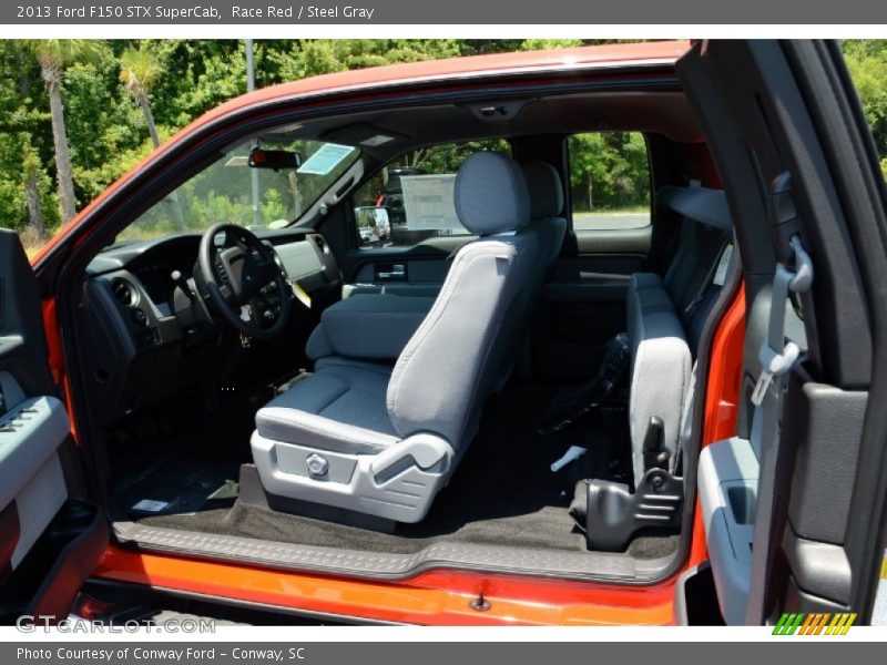 Race Red / Steel Gray 2013 Ford F150 STX SuperCab