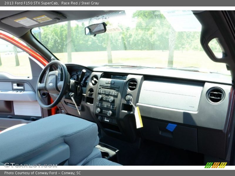 Race Red / Steel Gray 2013 Ford F150 STX SuperCab