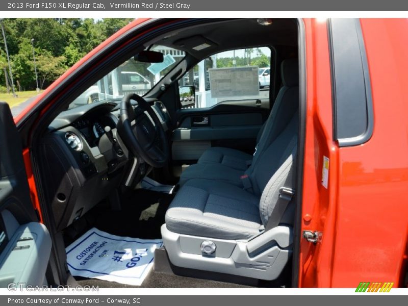 Vermillion Red / Steel Gray 2013 Ford F150 XL Regular Cab