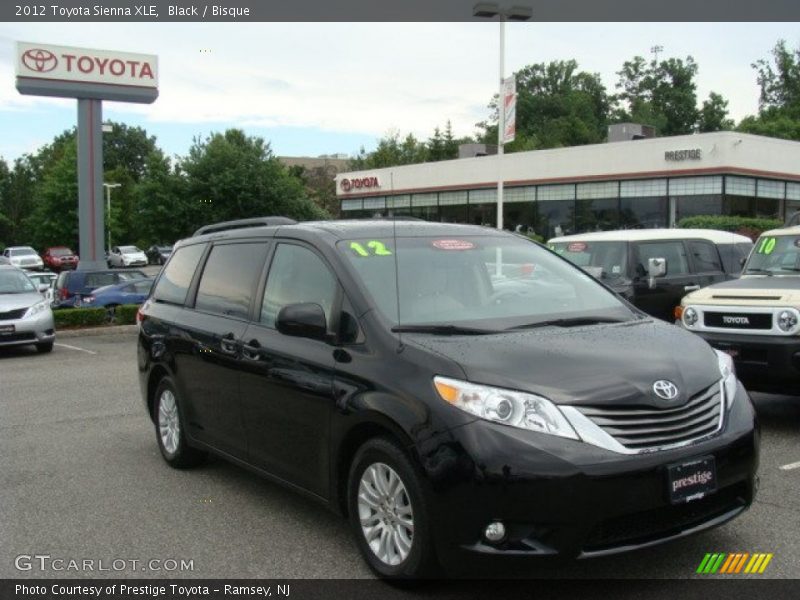 Black / Bisque 2012 Toyota Sienna XLE