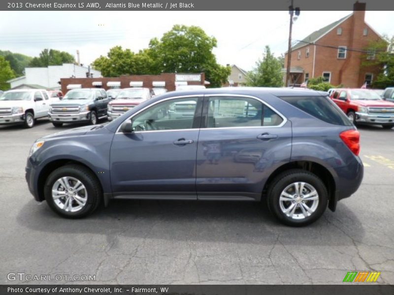 Atlantis Blue Metallic / Jet Black 2013 Chevrolet Equinox LS AWD