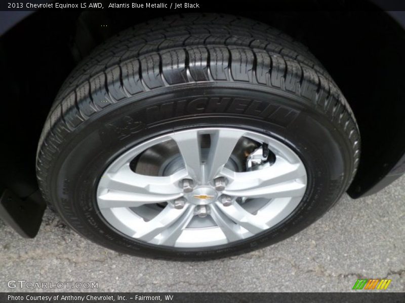 Atlantis Blue Metallic / Jet Black 2013 Chevrolet Equinox LS AWD