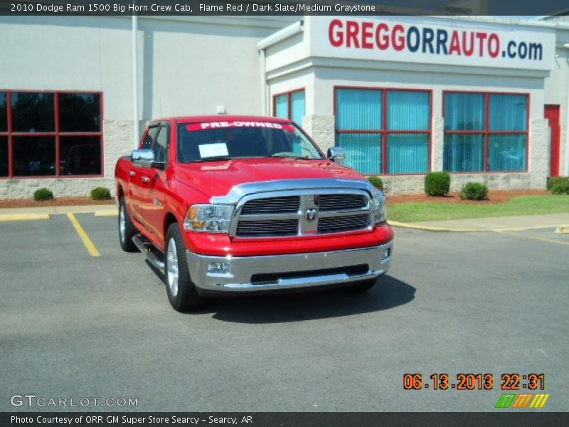 Flame Red / Dark Slate/Medium Graystone 2010 Dodge Ram 1500 Big Horn Crew Cab