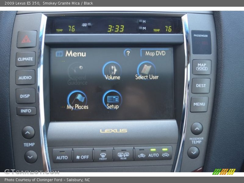 Smokey Granite Mica / Black 2009 Lexus ES 350