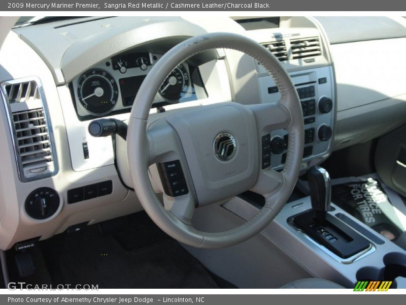 Sangria Red Metallic / Cashmere Leather/Charcoal Black 2009 Mercury Mariner Premier