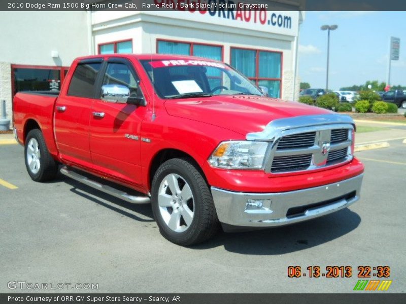 Flame Red / Dark Slate/Medium Graystone 2010 Dodge Ram 1500 Big Horn Crew Cab