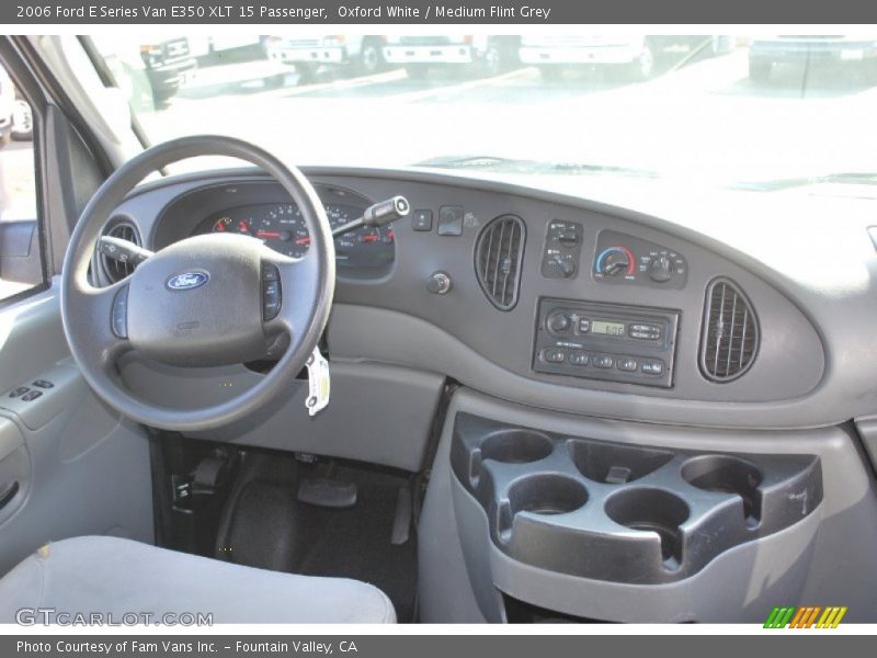 Oxford White / Medium Flint Grey 2006 Ford E Series Van E350 XLT 15 Passenger
