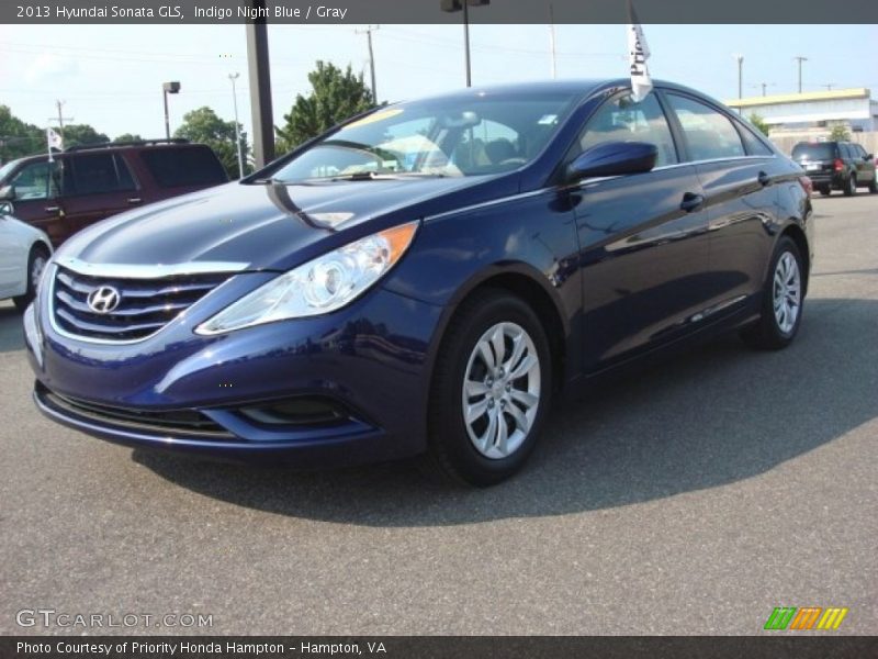 Indigo Night Blue / Gray 2013 Hyundai Sonata GLS