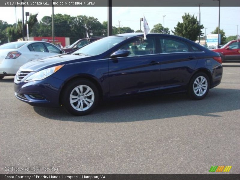 Indigo Night Blue / Gray 2013 Hyundai Sonata GLS