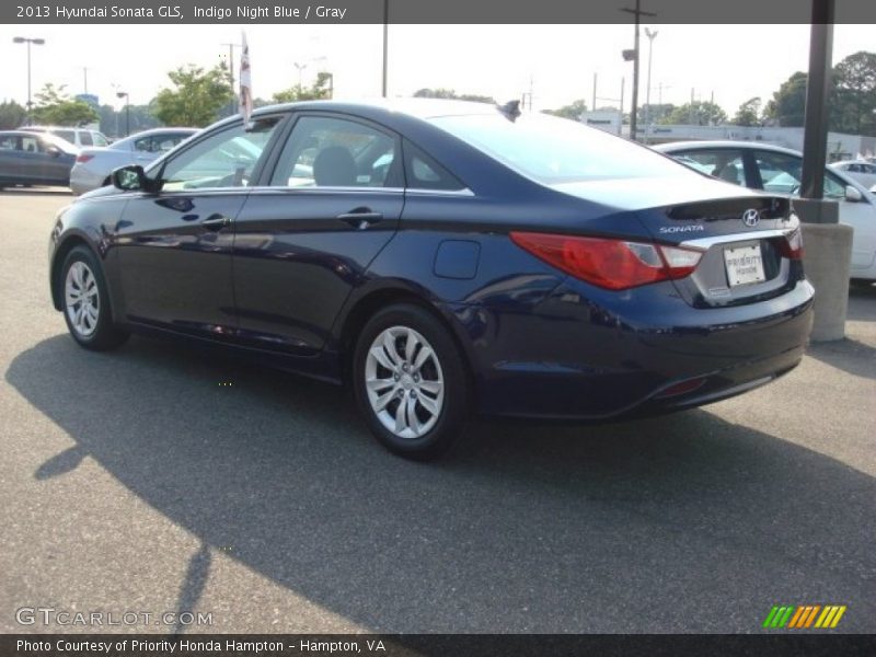 Indigo Night Blue / Gray 2013 Hyundai Sonata GLS