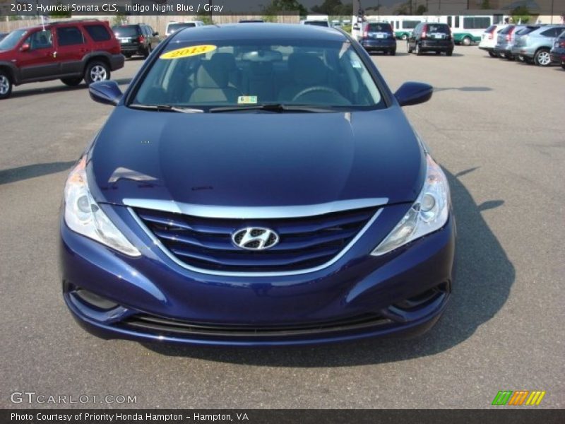 Indigo Night Blue / Gray 2013 Hyundai Sonata GLS