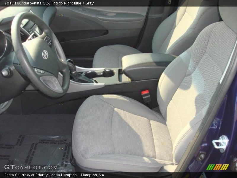 Indigo Night Blue / Gray 2013 Hyundai Sonata GLS