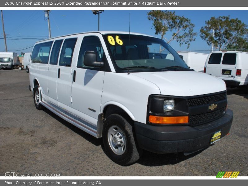Summit White / Medium Dark Pewter 2006 Chevrolet Express LS 3500 Extended Passenger van