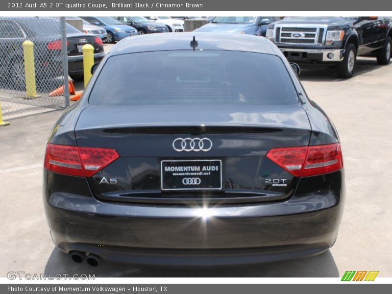 Brilliant Black / Cinnamon Brown 2012 Audi A5 2.0T quattro Coupe