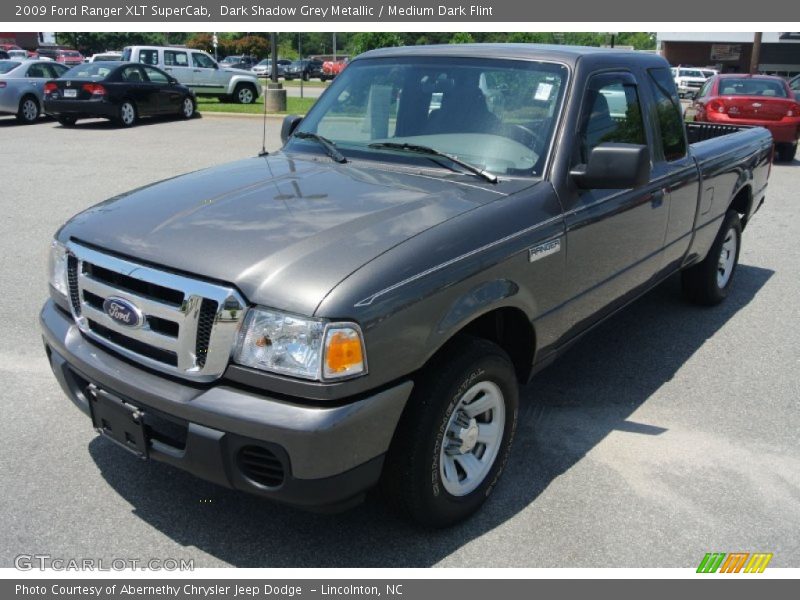Dark Shadow Grey Metallic / Medium Dark Flint 2009 Ford Ranger XLT SuperCab