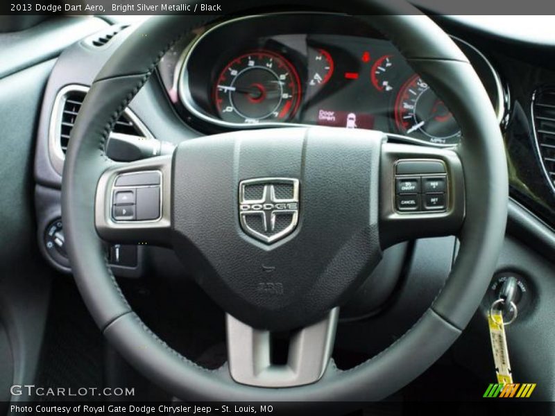 Bright Silver Metallic / Black 2013 Dodge Dart Aero