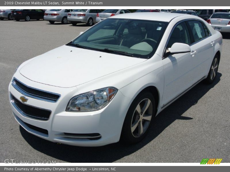 Summit White / Titanium 2009 Chevrolet Malibu LT Sedan