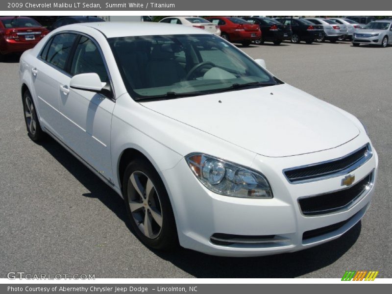 Summit White / Titanium 2009 Chevrolet Malibu LT Sedan