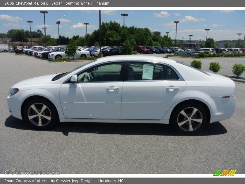 Summit White / Titanium 2009 Chevrolet Malibu LT Sedan