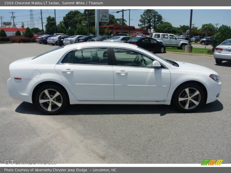 Summit White / Titanium 2009 Chevrolet Malibu LT Sedan