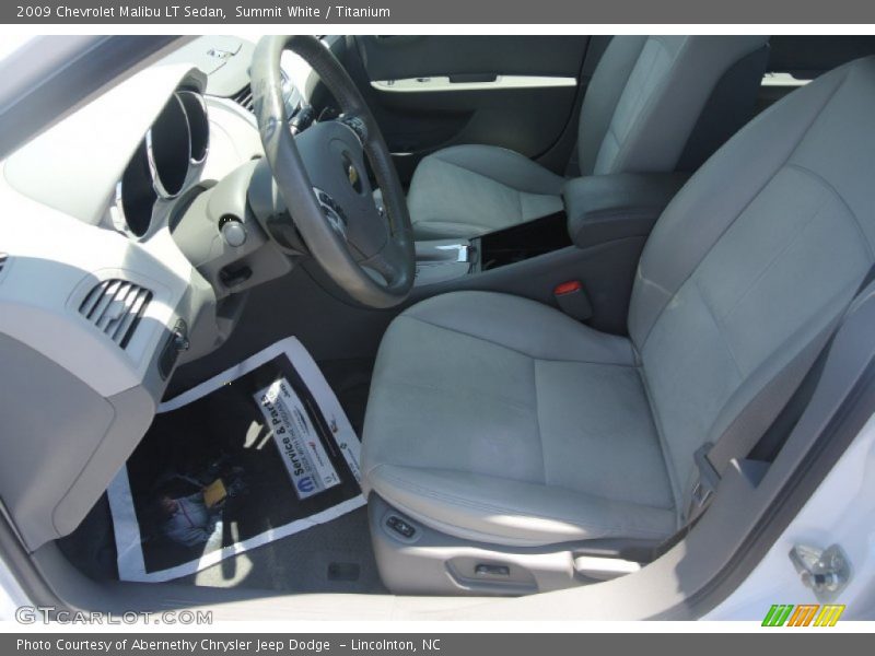 Summit White / Titanium 2009 Chevrolet Malibu LT Sedan