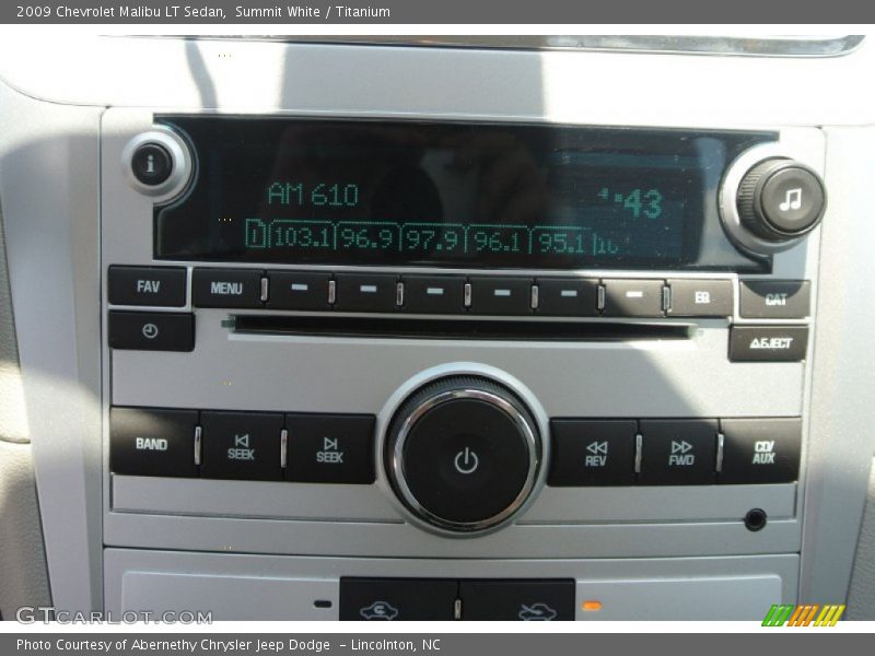 Summit White / Titanium 2009 Chevrolet Malibu LT Sedan