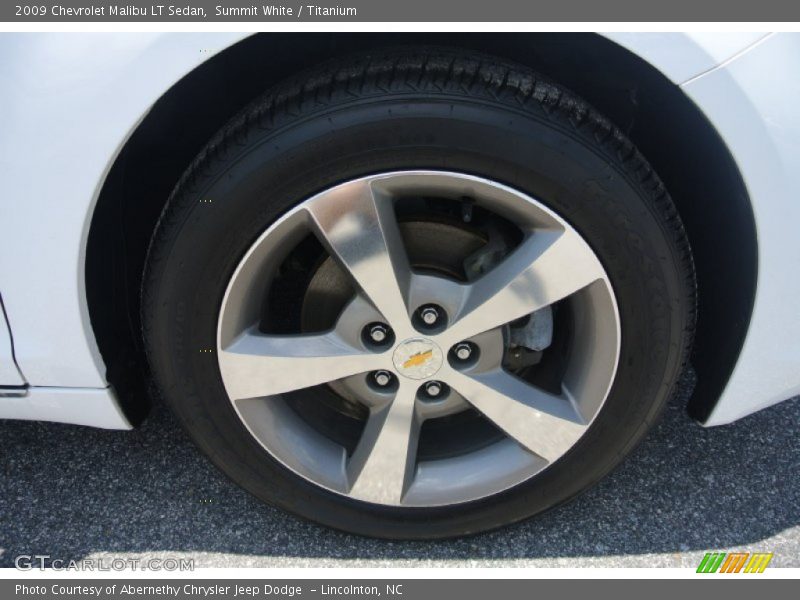 Summit White / Titanium 2009 Chevrolet Malibu LT Sedan