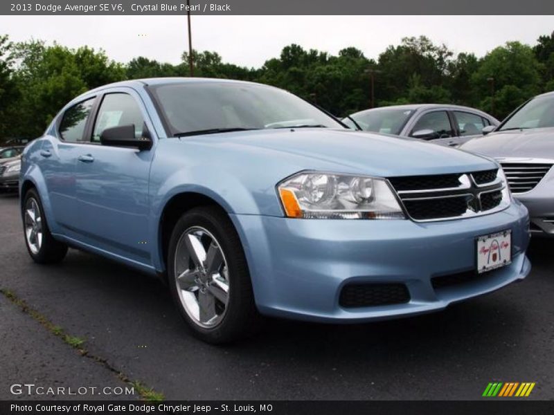 Crystal Blue Pearl / Black 2013 Dodge Avenger SE V6