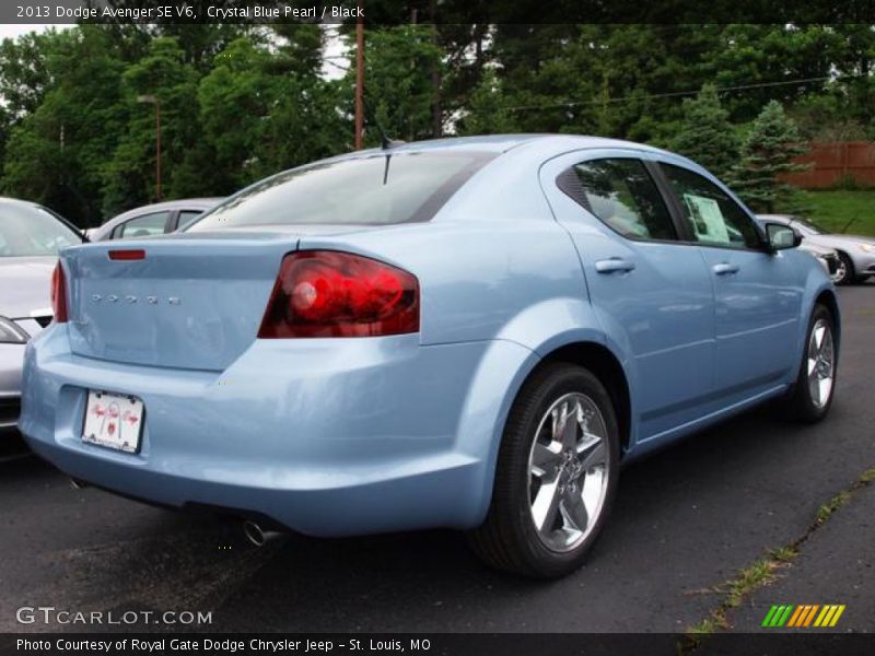 Crystal Blue Pearl / Black 2013 Dodge Avenger SE V6