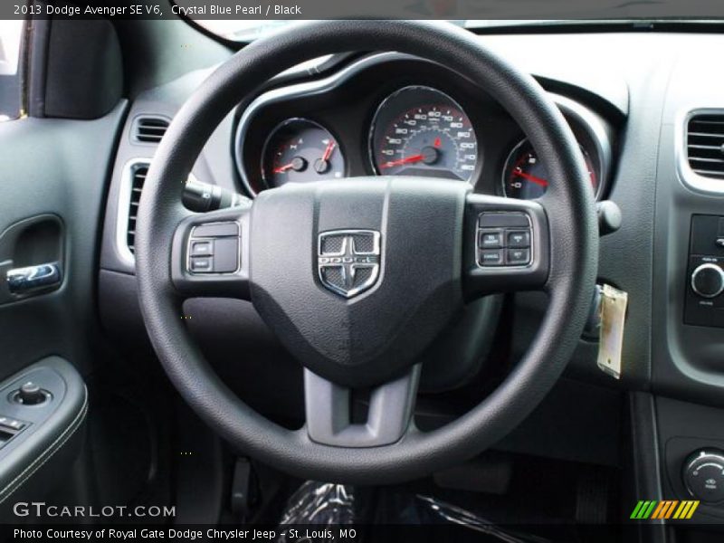 Crystal Blue Pearl / Black 2013 Dodge Avenger SE V6