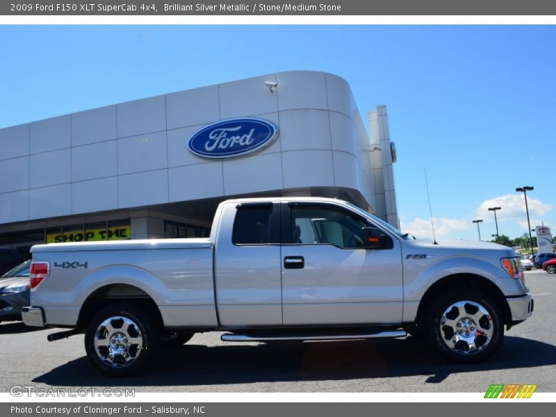 Brilliant Silver Metallic / Stone/Medium Stone 2009 Ford F150 XLT SuperCab 4x4