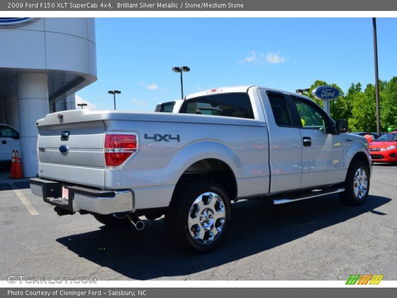 Brilliant Silver Metallic / Stone/Medium Stone 2009 Ford F150 XLT SuperCab 4x4
