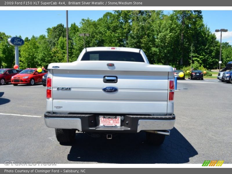 Brilliant Silver Metallic / Stone/Medium Stone 2009 Ford F150 XLT SuperCab 4x4