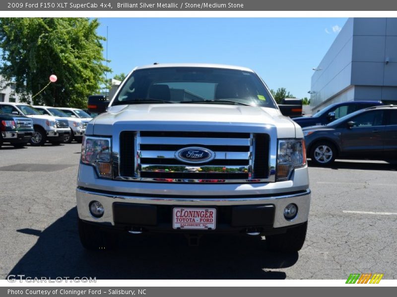 Brilliant Silver Metallic / Stone/Medium Stone 2009 Ford F150 XLT SuperCab 4x4