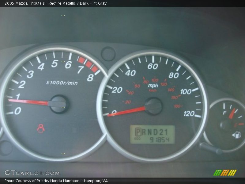 Redfire Metallic / Dark Flint Gray 2005 Mazda Tribute s