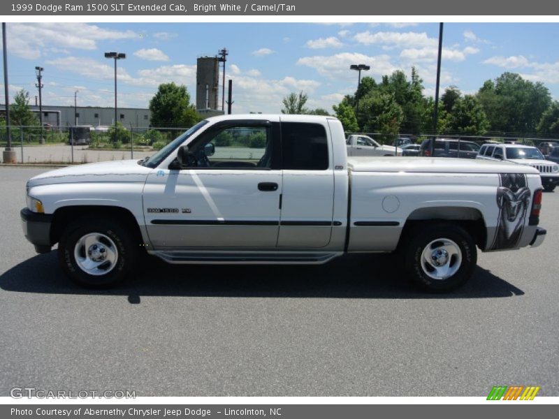 Bright White / Camel/Tan 1999 Dodge Ram 1500 SLT Extended Cab