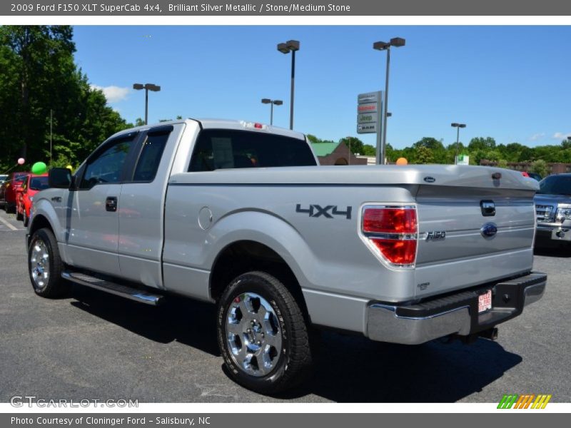 Brilliant Silver Metallic / Stone/Medium Stone 2009 Ford F150 XLT SuperCab 4x4