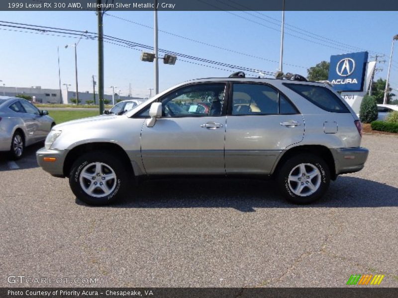 Millenium Silver Metallic / Gray 1999 Lexus RX 300 AWD