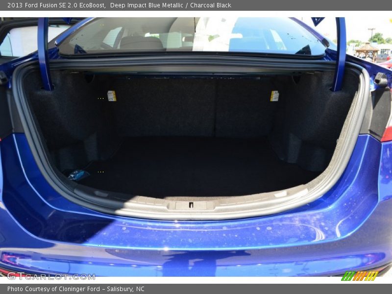 Deep Impact Blue Metallic / Charcoal Black 2013 Ford Fusion SE 2.0 EcoBoost
