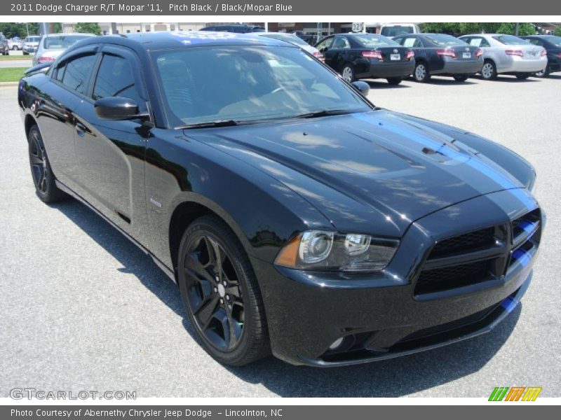 Pitch Black / Black/Mopar Blue 2011 Dodge Charger R/T Mopar '11