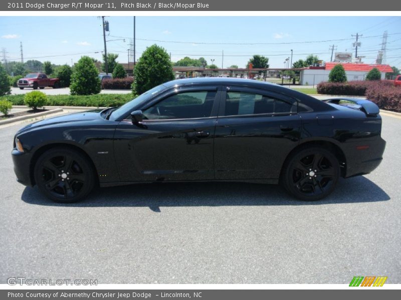 Pitch Black / Black/Mopar Blue 2011 Dodge Charger R/T Mopar '11