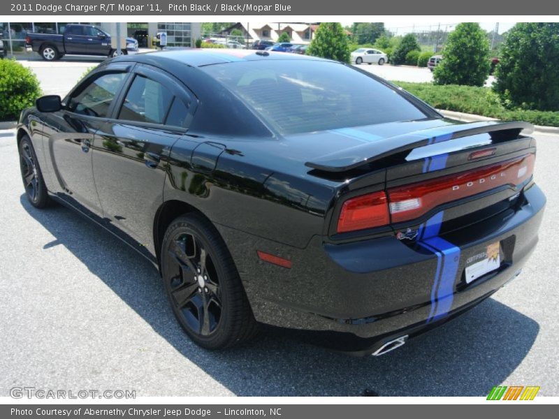 Pitch Black / Black/Mopar Blue 2011 Dodge Charger R/T Mopar '11