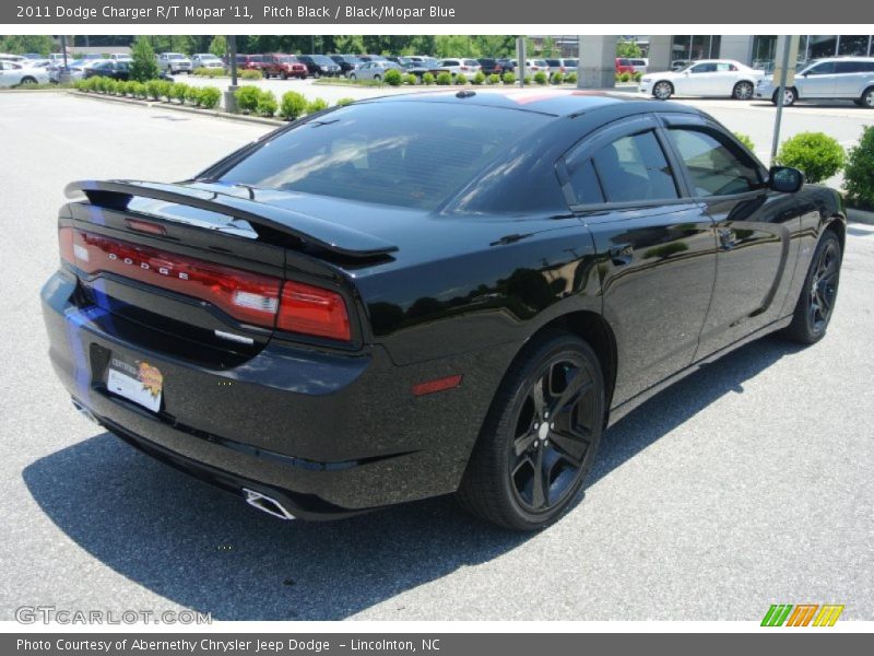 Pitch Black / Black/Mopar Blue 2011 Dodge Charger R/T Mopar '11