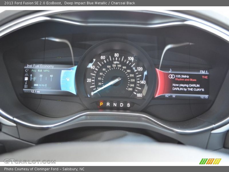 Deep Impact Blue Metallic / Charcoal Black 2013 Ford Fusion SE 2.0 EcoBoost