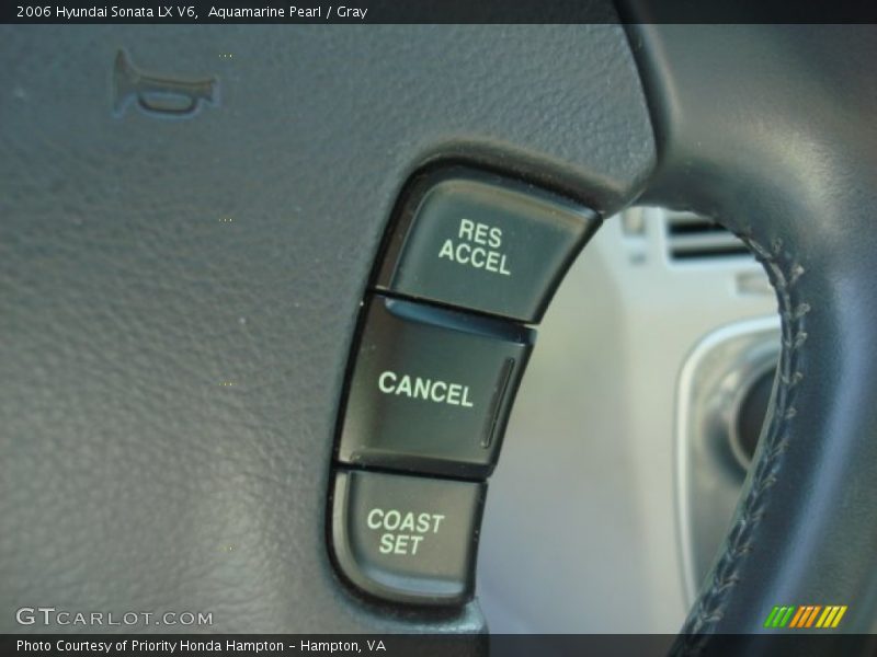 Aquamarine Pearl / Gray 2006 Hyundai Sonata LX V6