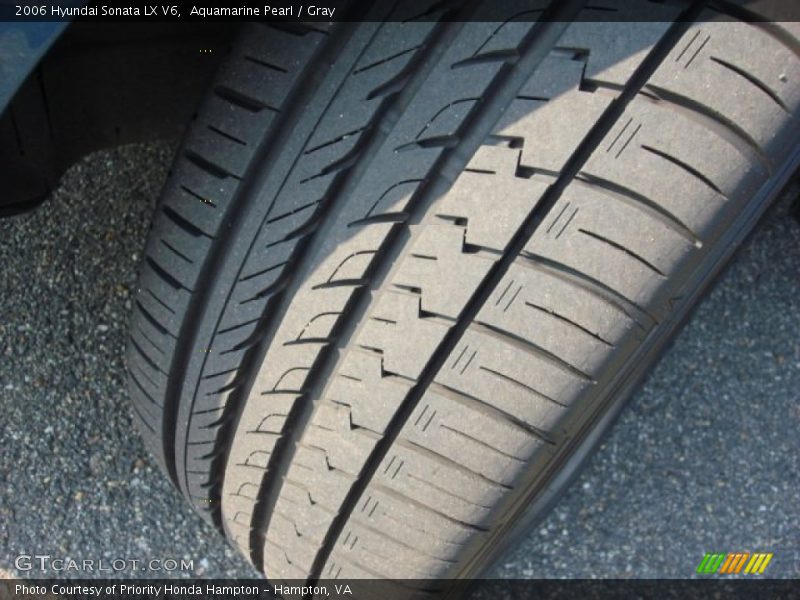 Aquamarine Pearl / Gray 2006 Hyundai Sonata LX V6