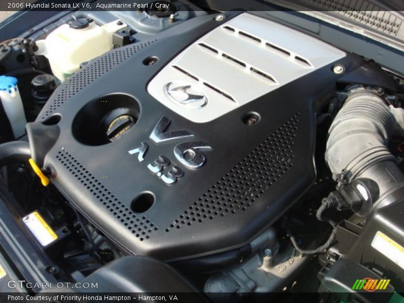 Aquamarine Pearl / Gray 2006 Hyundai Sonata LX V6