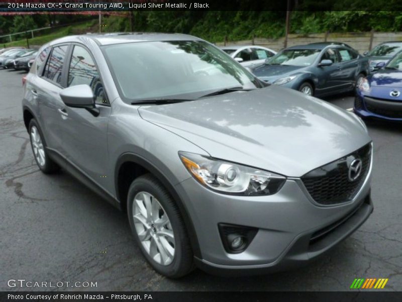 Liquid Silver Metallic / Black 2014 Mazda CX-5 Grand Touring AWD