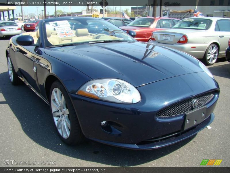 Indigo Blue / Caramel 2009 Jaguar XK XK8 Convertible